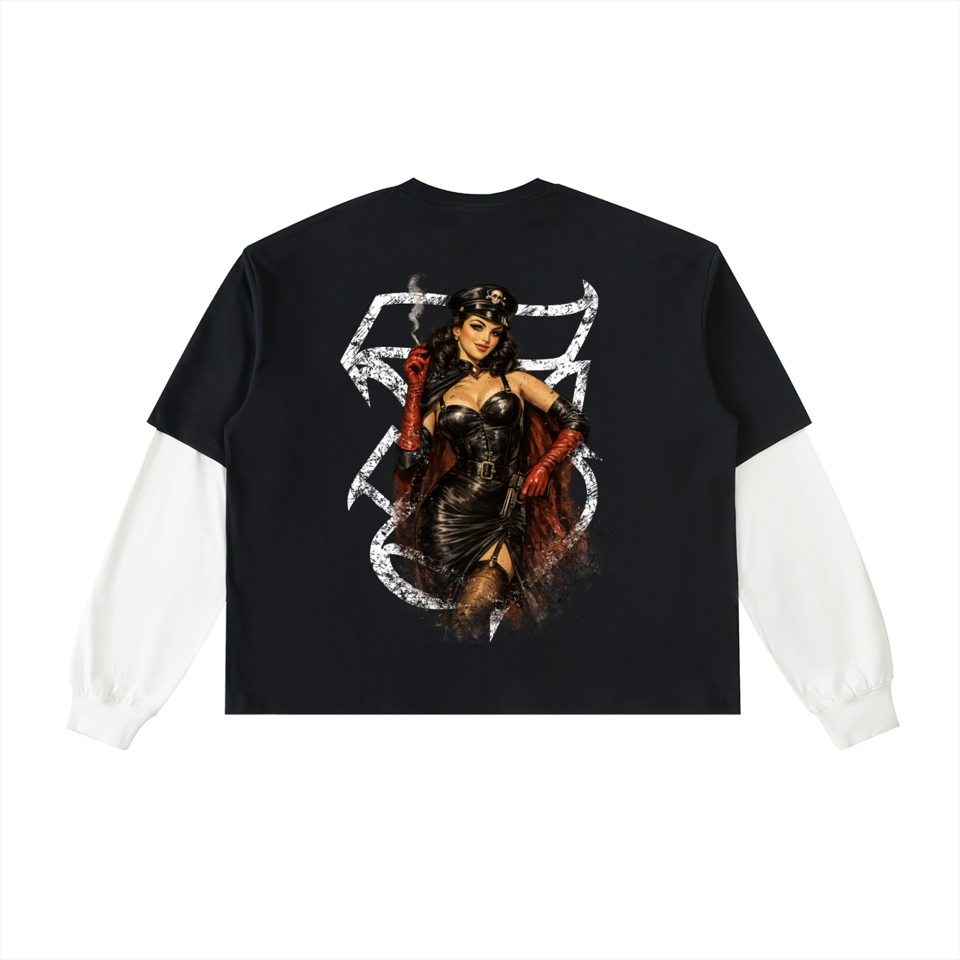 Villainess Black Contrast Layer Tee